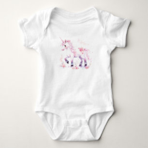 Cute Adorable Baby Unicorn, Sweet Baby Girl  Bodysuit