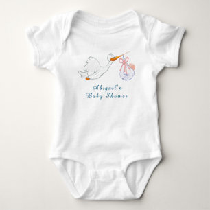 Cute Adorable Birds Carrying Girls Baby Shower Baby Bodysuit