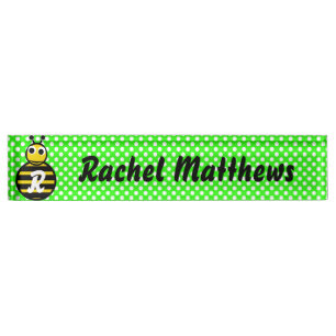 Cute Adorable Bumble Bee Monogram Nameplate