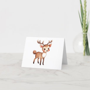 Cute Adorable Christmas Holiday Reindeer 4 BLANK