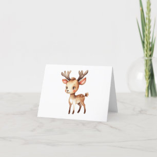 Cute Adorable Christmas Holiday Reindeer 6 BLANK 