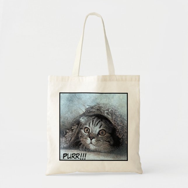 Cute Adorable Close-up Cat Picture Tote Bag (Front)