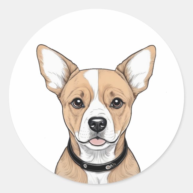 cute adorable dog sticker (Front)