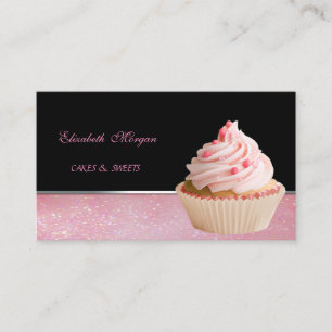 Cute Adorable Elegant , Cupcake Bakery Business Card