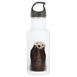 Cute adorable fluffy otter animal 532 ml water bottle