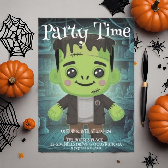 Cute Adorable Frankenstein Invitation (Creator Uploaded)