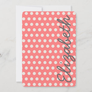 Cute adorable girly bubble gum pink  polka dots