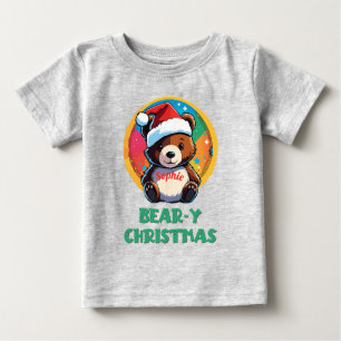 Cute Adorable Kawaii Chibi Bear-y Christmas Bear Baby T-Shirt