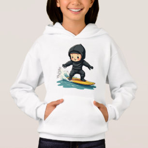 cute adorable kid wearing a full ninja suit