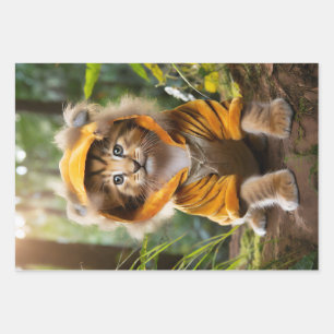 Cute adorable kittens in costumes POSTERS Wrapping Paper Sheet
