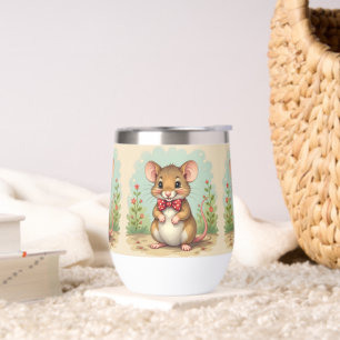 Cute adorable little mouse with tie