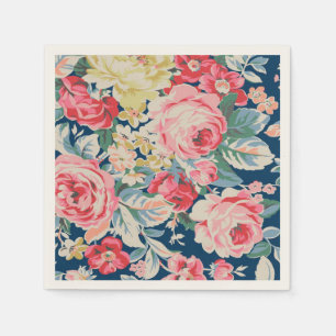 Cute Adorable Modern Blooming Flowers Napkin