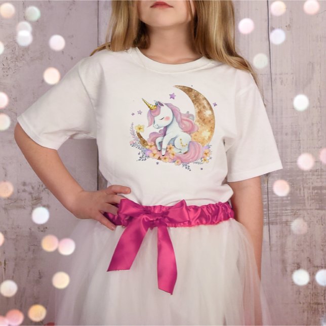 Cute adorable modern rainbow magical pink Unicorn  T-Shirt (Creator Uploaded)