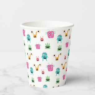 Cute Adorable Monsters Colourful Kids Boys Party  Paper Cups