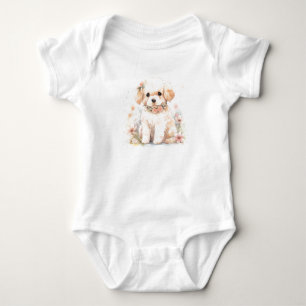 Cute Adorable Puppy Dog, Baby Dog, Baby Puppy Bodysuit