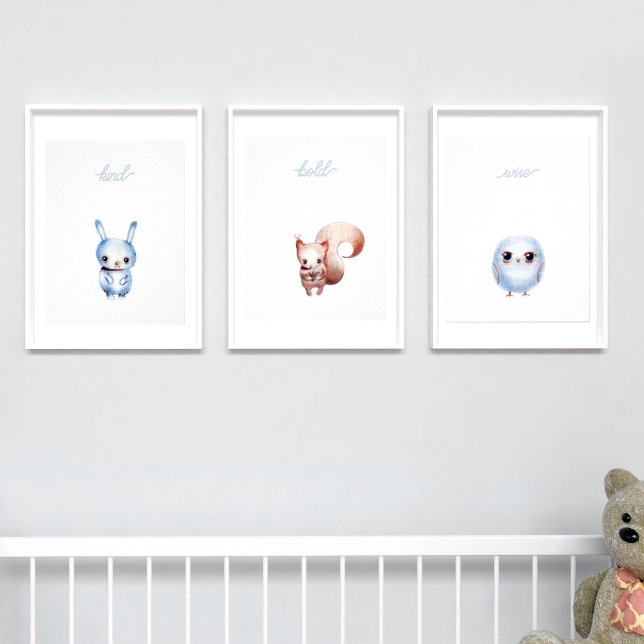 Cute Adorable Rabbit Boy Blue Baby Nursery Decor (Creator Uploaded)