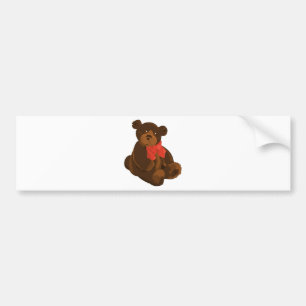 CUTE ADORABLE TEDDY BEAR BUMPER STICKER