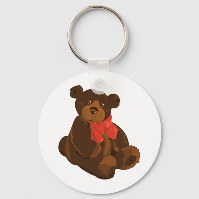 CUTE ADORABLE TEDDY BEAR KEY RING (Front)