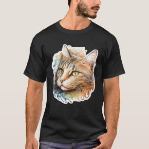 Cute adorable unique original watercolor cat  1 T-Shirt