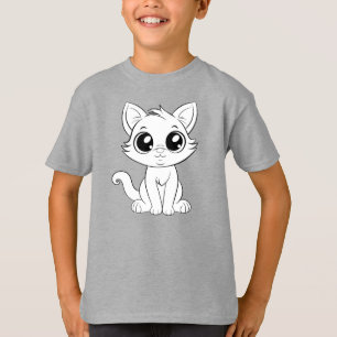 Cute Adorable White Cat Cartoon-30853 T-Shirt