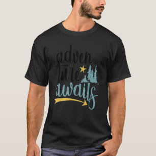 Cute Adventure Awaits Outdoor Camping Hiking Adven T-Shirt
