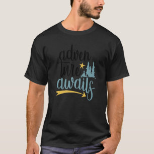 Cute Adventure Awaits Outdoor Camping Hiking Adven T-Shirt