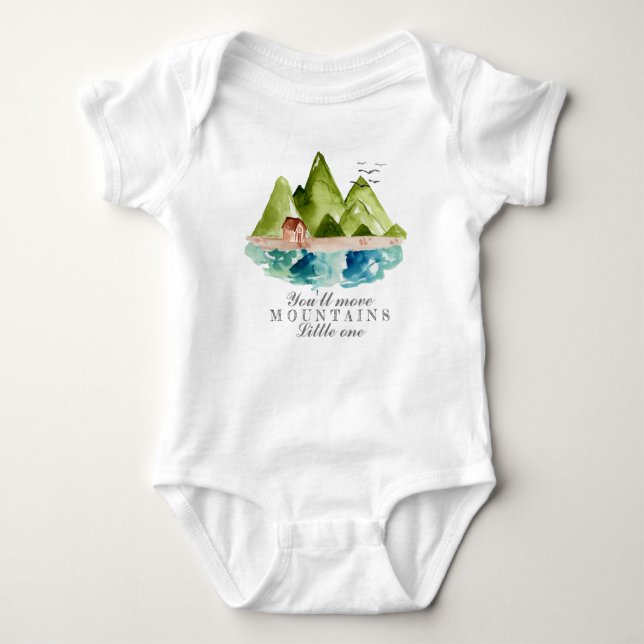 Cute adventure moutain baby shirt bodysuit (Front)