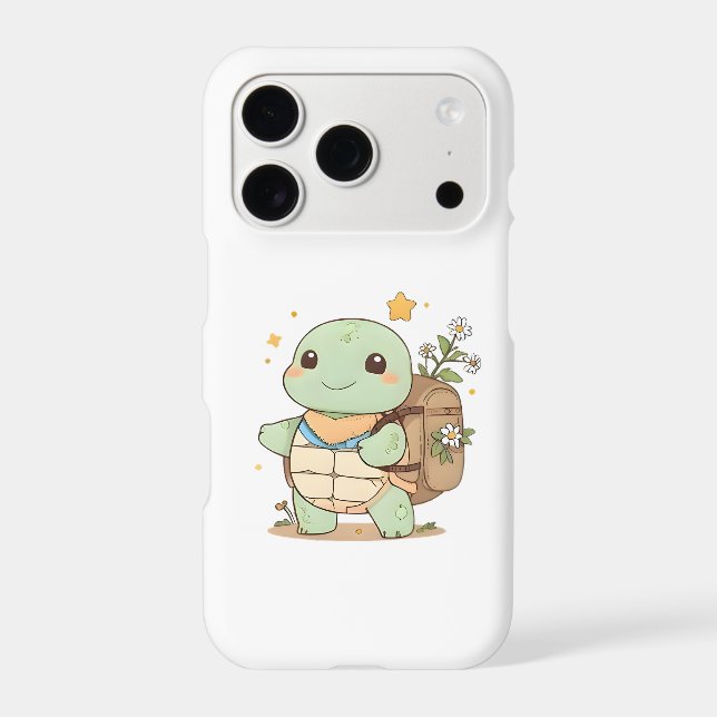 Cute Adventure Turtle Traveller Kawaii Design (Back)
