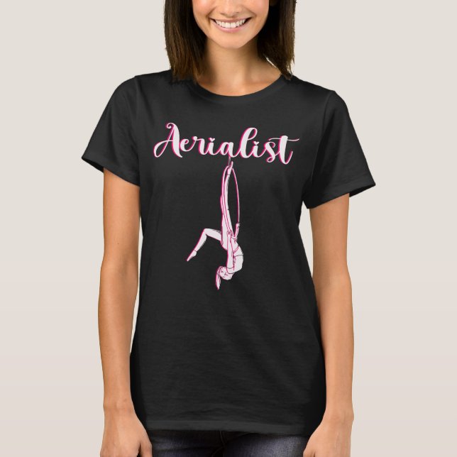 Cute Aerialist Women Aerial Hoop Artist T-Shirt (Front)