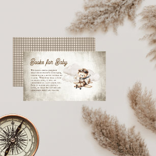 Cute Aeroplane Teddy Bear Books for Baby Enclosure Card