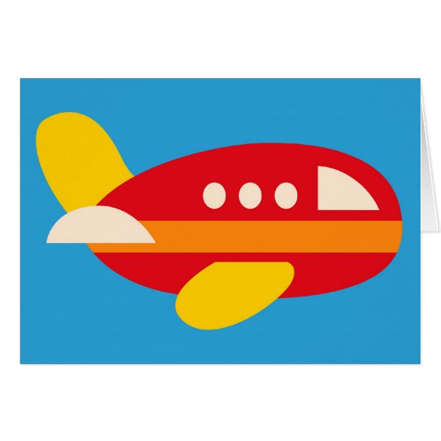 Cute Aeroplane Transportation Theme Kids Gifts (Front Horizontal)