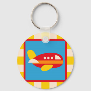 Cute Aeroplane Transportation Theme Kids Gifts Key Ring