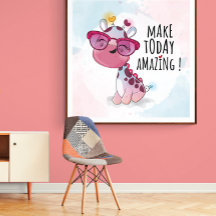 Cute Aesthetic - Baby Giraffe Inspirational Quote