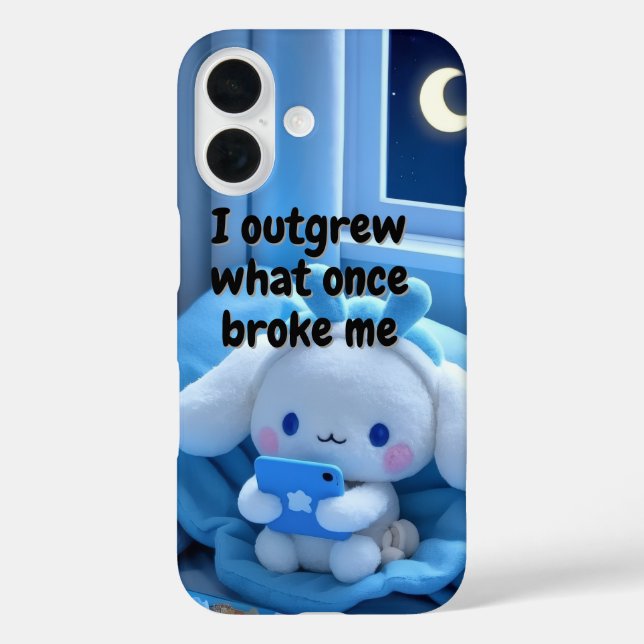 Cute Aesthetic Blue motivational quote Case-Mate iPhone Case (Back)