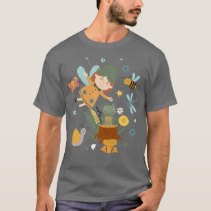 Cute Aesthetic Cottagecore Frog Mushroom Snail Fai T-Shirt