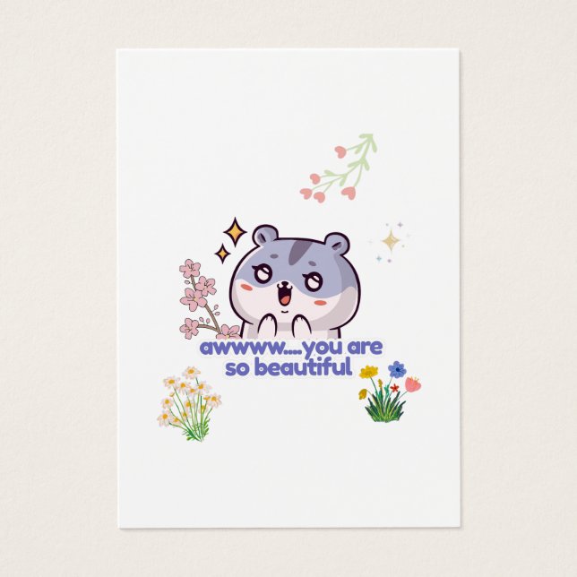 Cute Aesthetic Hamster Profile Card (Front)