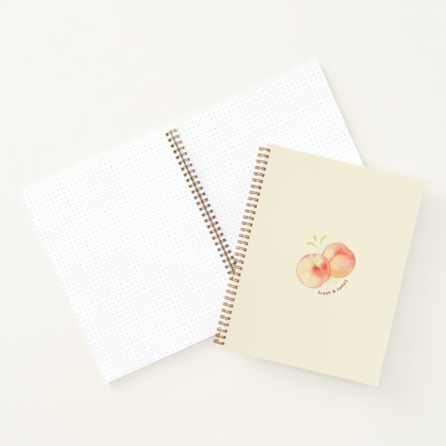 Cute aesthetic peaches pastel  notebook (Inside)