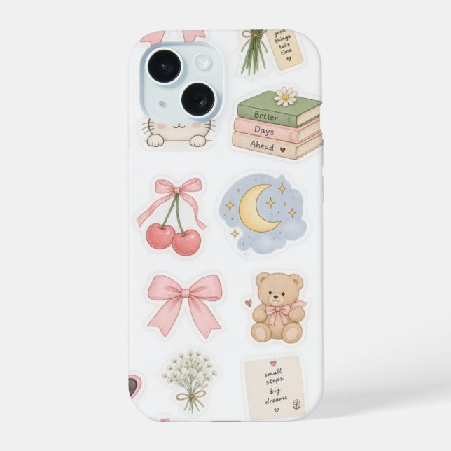 Cute Aesthetic Phone Case Minimal & Stylish Prot (Back)
