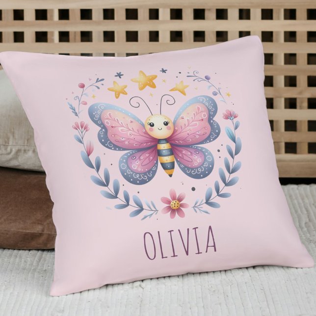 Cute Aesthtetic Floral Butterfly  Cushion (Creator Uploaded)