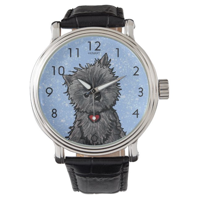 Cute Affenpinscher Wristwatch (Front)