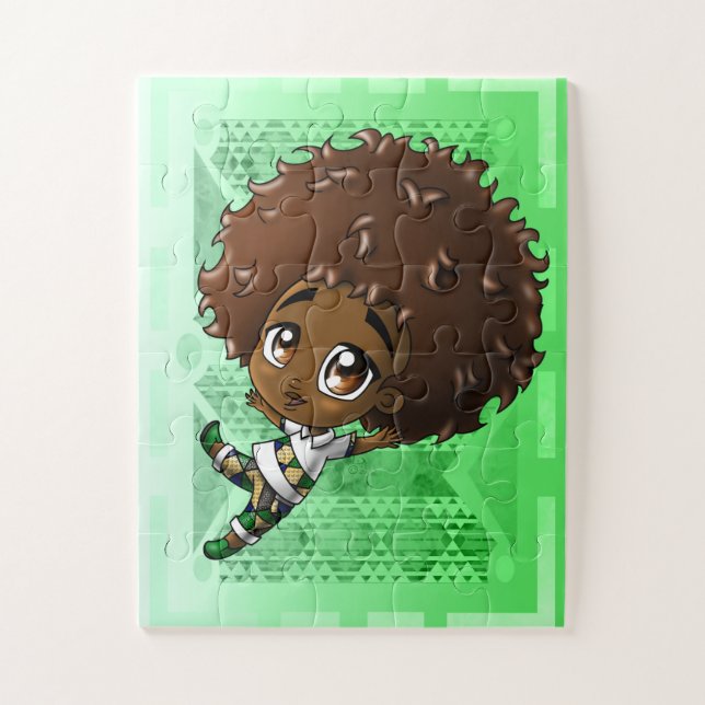 Cute African American Boy Jigsaw Puzzle (Vertical)