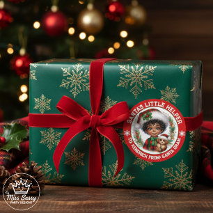 Cute African American Boy & Puppy Classic Round Sticker