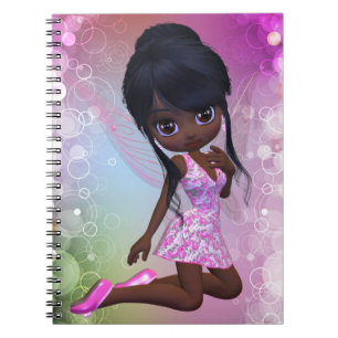 Cute African American Girl Notebook