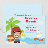 Cute African American Pirate Boy Birthday Party