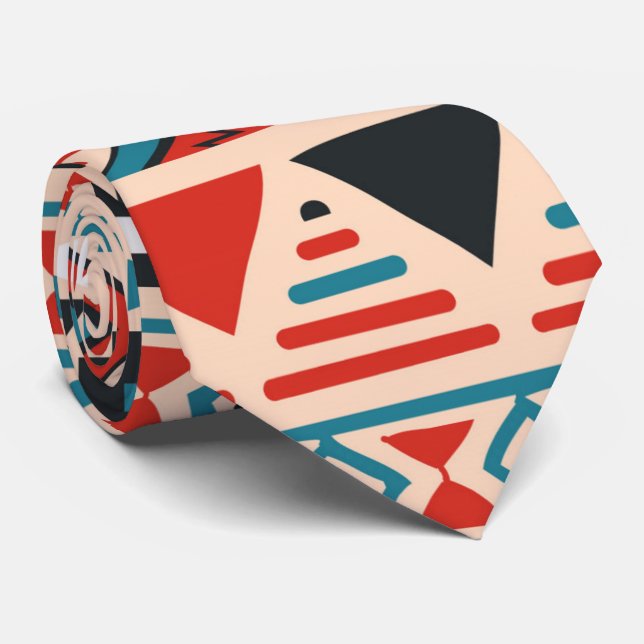 Cute African Tribal pattern Tie (Rolled)