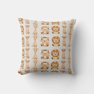 Cute African Wild Animals Cushion