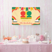 Cute afro African american girls Birthday party