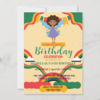 Cute afro angel African american girls Birthday