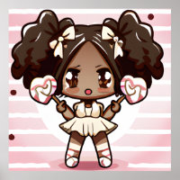 CUTE AFRO CANDY GIRL  POSTER