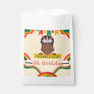 Cute afro unicorn African american girls Birthday Favour Bags